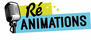 REANIMATIONS Logo vecto - baseline blanche